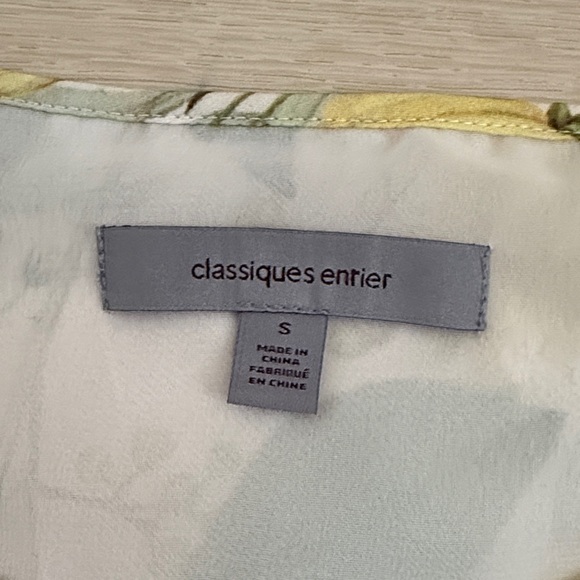 Classiques Entier Floral Sleeveless Silk Blouse - White and Yellow - Picture 3 of 7